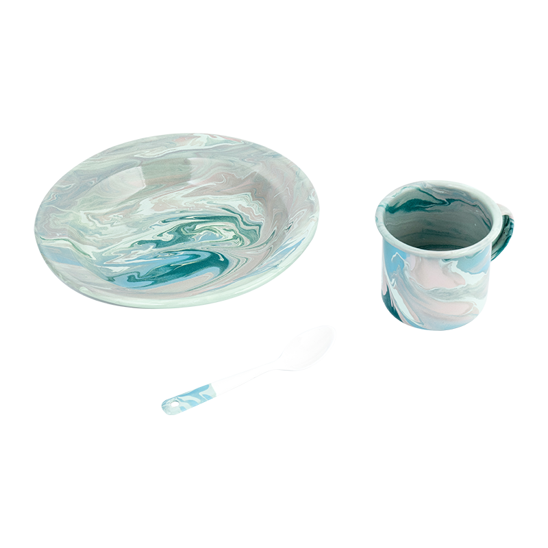 Bộ trà men hoa châu Âu